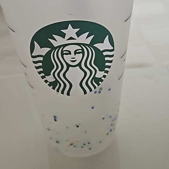 Starbucks Plastic Cold Beverage Cup  With Straw 24oz Clear - Picture 6 of 16